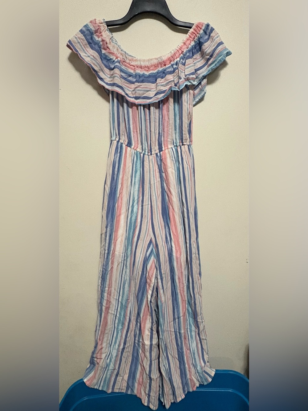 3rd + malt striped jumpsuit size medium